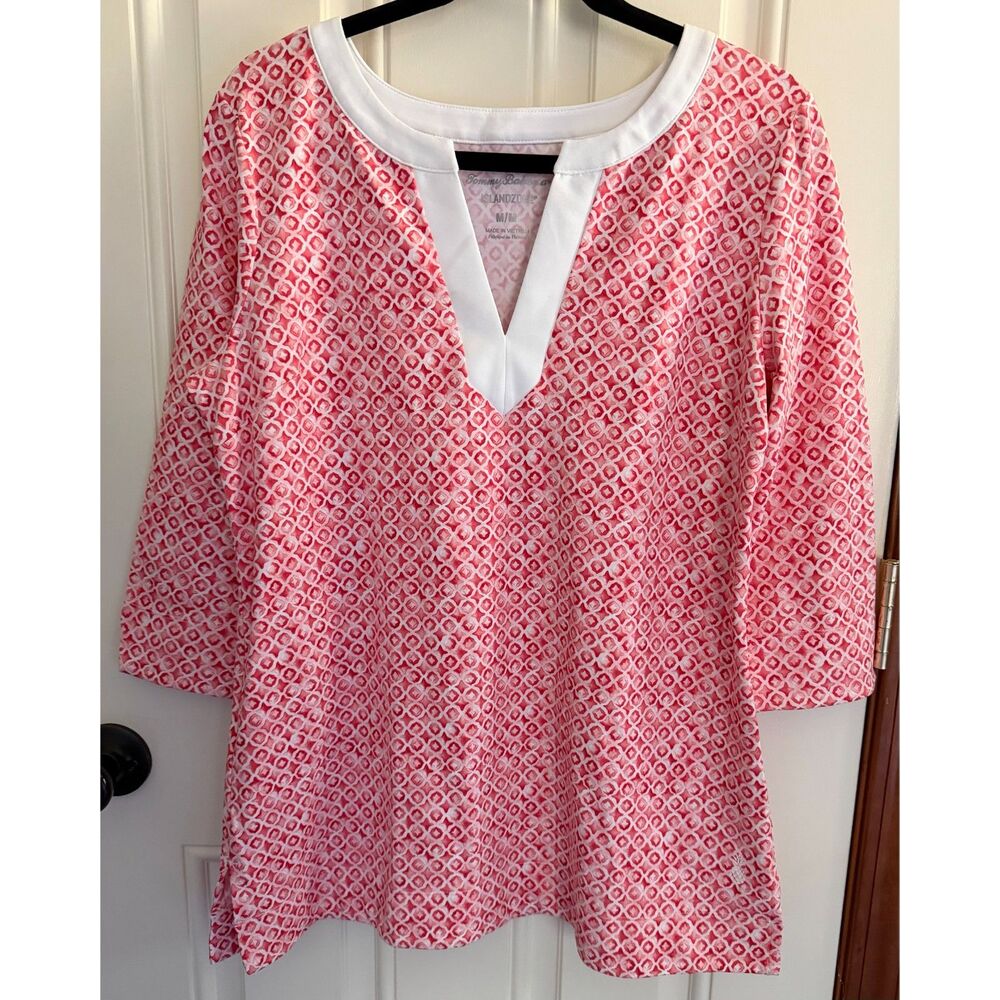 Tommy Bahama IslandZone Women's Tunic Blouse 3/4 Sleeve size M